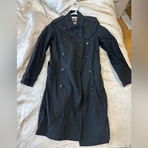 Burberry Long Kensington Heritage Trench Coat in Black